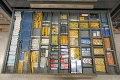 HUGE LOT OF PERISHABLE TOOLING WITH CABINET.  Separated, Labeled & On Pallet.  End Mills, Reamers, Drills, Radius Cutters, Inserts, Carbide and MUCH MORE.  DON"T MISS THIS!! 