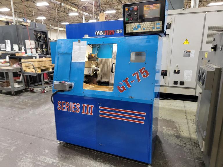 Omniturn GT-75 Series III CNC 2-Axis Gang Style Turning Center with 5C Collet Nose and Gang Style Tool Slide