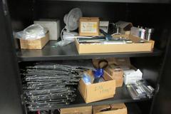 2-Door Metal Cabinet with Contents