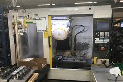 Fanuc Robodrill α-T14iB CNC Vertical Machining Center with Fanuc 16i-M Control, 8000 RPM BT-30 Taper Spindle, 14 Station Tool Changer, and Chip Conveyor