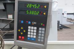 Summit 16" x 60" Geared Head Engine Lathe with Newall 2-Axis Digital Readout, 3-Jaw Chuck, Tailstock, Chip Guard, Pull Out Chip Pan.