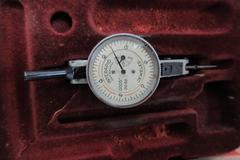 Horizontal Dial Indicators, (2) Interapid .0005 Grad 1.5" Face, (2) Interapid .0005 Grad 1" Face, (1) Brown & Sharpe .0001 Grad 1" Face