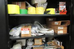 2-Door Metal Cabinet with Contents