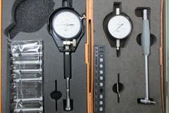 3 Mitutoyo Dial Bore Gauges, (1) Range .4 - .7", (1) Range .7 - 1.4", (1) Range 1.4 - 2.5"