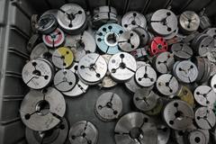 Go-No-Go OD Thread Gages, Various Sizes and Pitches, Mostly Paired Together