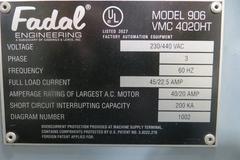 Fadal VMC-4020 CNC Vertical Machining Center w/CNC 88HS CNC Control, 21-Station Tool Changer, Thru Spindle Coolant, 10,000 RPM