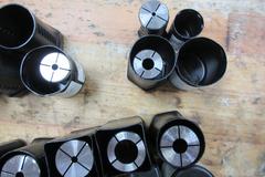 HS Series Hydraulic Chuck Collets: (7) HS25, (4) HS20 and (2) HS3/4"