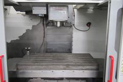 Haas VF-3 CNC Vertical Machining Center with 15,000 RPM CT-40 Spindle, 4th Axis Ready, 40 Station Side Mount Tool Changer,  Probing, Macros, Thru-Spindle Coolant, Mist Collector, and Chip Auger.