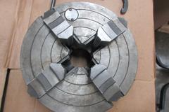 Cushman 12", Independent 4 Jaw Lathe Chuck w/ T-Handle and Spanner Wrench, 4-1/2" Threaded Mount