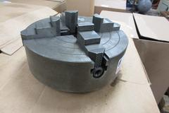 Cushman 12", Independent 4 Jaw Lathe Chuck w/ T-Handle and Spanner Wrench, 4-1/2" Threaded Mount