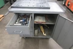 Square Tap Flex Arm  PneumaticTapping System on Rolling Cart, With Tapping Heads and Accessories