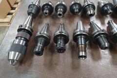 BT35 Tool Holders, Assorted, Including (1) With Keyless Chuck.