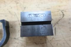 Granite Base Indicator Stand with Mitutoyo 1" Travel Indicator, (2) Matching V-Blocks, (2) Small V-Block Holders