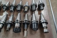 BT35 Tool Holders, Assorted, Including (1) With Keyless Chuck.