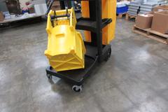 Rubbermaid Cleaning Cart with Mop Bucket, No Wheels on Mop Bucket