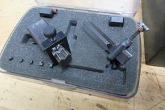 Granite Base Indicator Stand with Mitutoyo 1" Travel Indicator, (2) Matching V-Blocks, (2) Small V-Block Holders