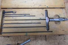 0-6" Outside MIcrometer Set, 0-1" Thread Micrometer, Starrett 0-8" Depth Micrometer, (2) 0-2" MHC Travel Indicators