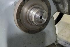 Hardinge HC Chucking Lathe with 2-Axis DRO, Swing Down Threading Attachment, Tooling & Chucks