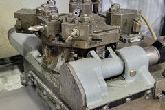 Hardinge HC Chucking Lathe with 2-Axis DRO, Swing Down Threading Attachment, Tooling & Chucks