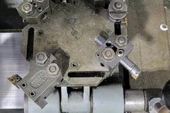 Hardinge HC Chucking Lathe with 2-Axis DRO, Swing Down Threading Attachment, Tooling & Chucks