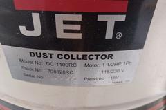 Jet DC-1100RC Bag Type Dust Collector with Dust-Dog Pleated Filter