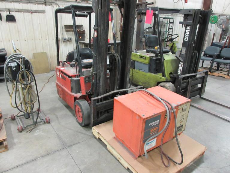 Baker 324CH142915 Electric Forklift with Triple Mast and Battery Charger