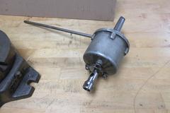 Troyke 9" Manual Slotted Rotary Table, 360 Degree Graduations and Side Lock, and #3 Morse Taper Tapping Head