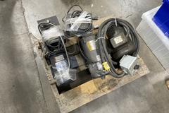 (2) Baldor Motors with Control Boxes, (1) Leeson Motor 
