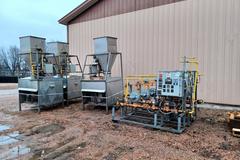 Natural Gas Fired Blow-Off Heaters with Gas Train Systems and Control