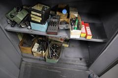 Metal Cabinet and Contents