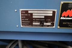 Matsuura ES-550V CNC Vertical Machining Center, 15,000 RPM, Siemens G-Tech 840DIS CNC Control, 30 ATC, Laser Tool Probe