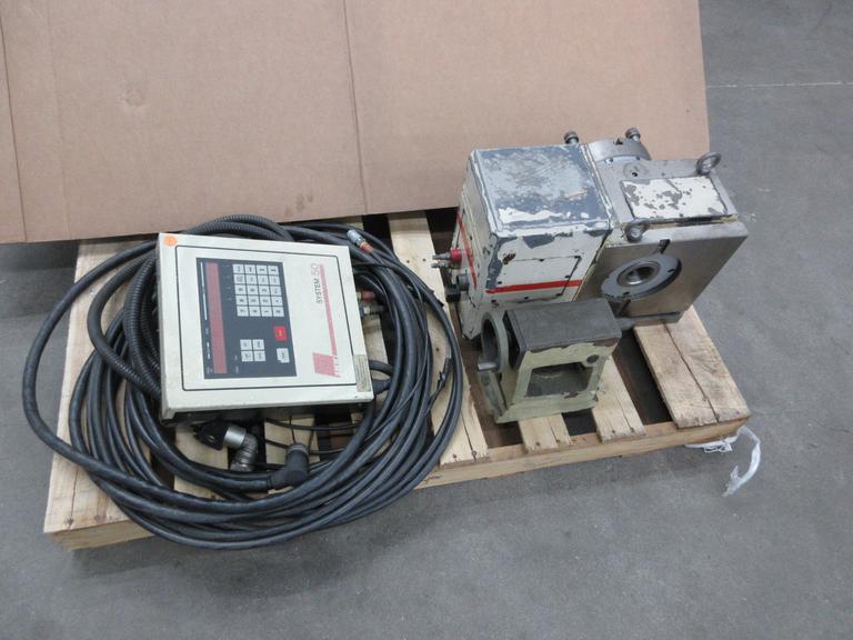 SMW ET200v Rotary Table with System 50 Controller, Tailstock, and Connector Cables