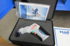 FARO EDGE Portable CMM Arm with Rolling Granite Base, Hard Sided Travel Case and Various Accessories