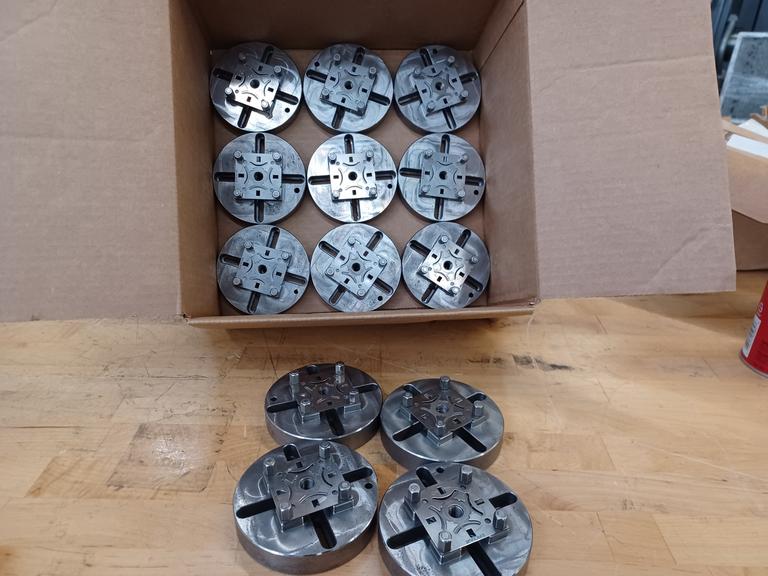 4" Electrode Mounting Plates with Erowa 50mm Centering Plates