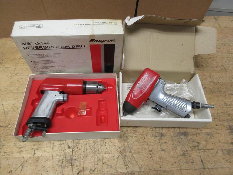 Pneumatic Tools, Snap-On 3/8" Reversible Drill and Blue-Point 3/8" Drive Impact Wrench