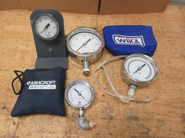 Wika and Ashcroft PSI Pressure Test Gauges (4pcs)