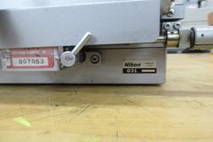 Nikon Toolmaker's Microscope Stage with Cable. (One Handle Damaged); Powder Flow Tester, Olympus Microscope Frame
