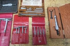 Starrett and Mitutoyo, Telescoping Gauges, 1.5"-8" Inside Micrometer, 0-8" Depth Mic, .1-1" Inside Groove Micrometer