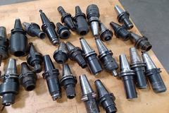 Cat 40 Tool Holders, Assorted Styles Including End Mill, Tapping, Collet and Others