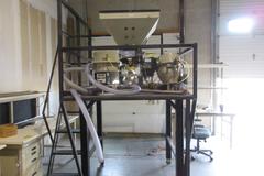 Maguire Material Hopper with MPI Weigh Scale Blender, Conair Franklin Vacuum Loader Units and Portable Steel Stand