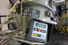 Maguire Material Hopper with MPI Weigh Scale Blender, Conair Franklin Vacuum Loader Units and Portable Steel Stand