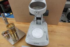Nikon Toolmaker's Microscope Stage with Cable. (One Handle Damaged); Powder Flow Tester, Olympus Microscope Frame