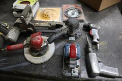 Pneumatic Hand Tools: Air Chisel, Orbital Sanders, Dynabrade Belt Sander, Palm Sander, etc..