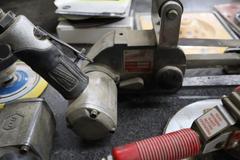 Pneumatic Hand Tools: Air Chisel, Orbital Sanders, Dynabrade Belt Sander, Palm Sander, etc..