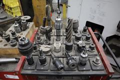 NST 40 Taper Tool Holders and Tool Cart (Fit Ceruti in Auction)