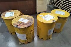 Machines Used | Oily Rag Receptacles (4 Units) Foot Operated Opening