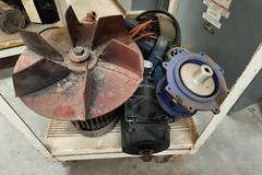 Rolling Steel Multi Shelf Carts (2 Units) with Contents of Electrical Motors