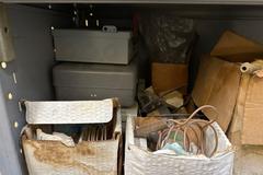 Adjustable Steel Shelving Unit with Contents of Electrical Motors and More