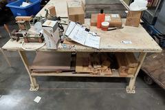 Metal Bench with Misc Contents