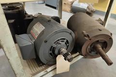 Rolling Steel Multi Shelf Carts (2 Units) with Contents of Electrical Motors